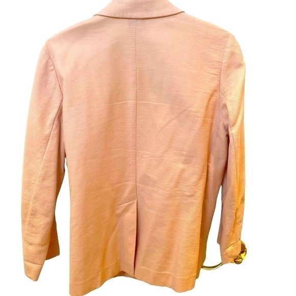 Eileen Fisher petal pink cotton/ spandex blazer/. Unlined. Size Medium. - Picture 4 of 9